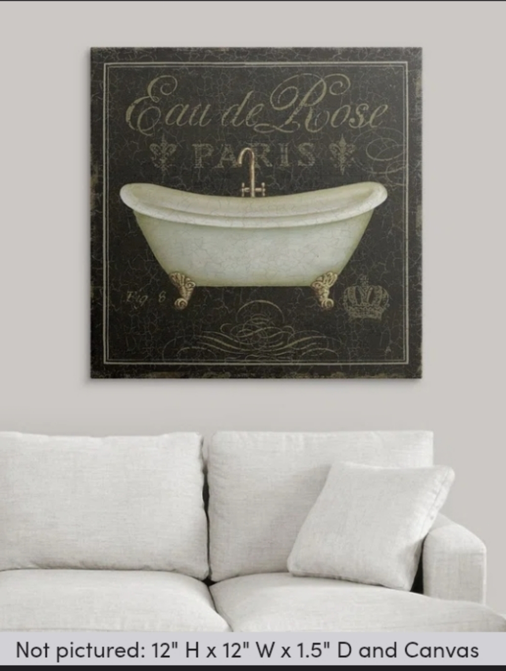 Canvas Luxury Bath " Bain De Luxe II " by Daphne Brissonnet House of Hampton